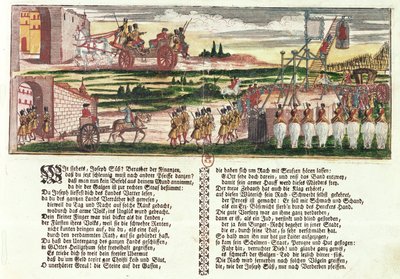 Esecuzione di Joseph Süss Oppenheimer nel 1738 da German School