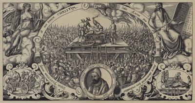 Esecuzione di Lippold ben Chluchim, Maestro della Zecca di Brandeburgo, Berlino, 28 gennaio 1573 da German School