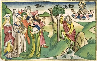 Esodo 15:1-19 Il canto di Mosè, dalla Bibbia di Norimberga (Biblia Sacra Germanaica) da German School