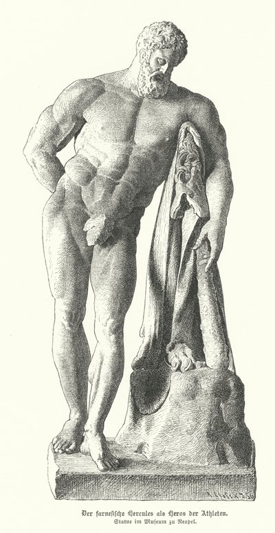 Ercole Farnese, copia romana di una statua greca antica di Lisippo da German School