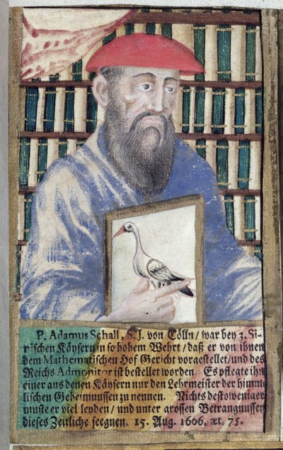 Padre Adam Schall von Bell (1591-1666) in costume cinese da German School