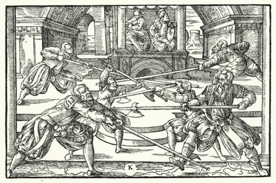 Scena di scherma (incisione) da German School