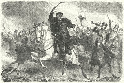 Il feldmaresciallo Blücher alla Battaglia di Ligny da German School