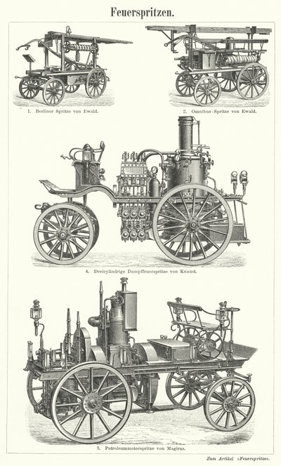Autopompe (incisione) da German School