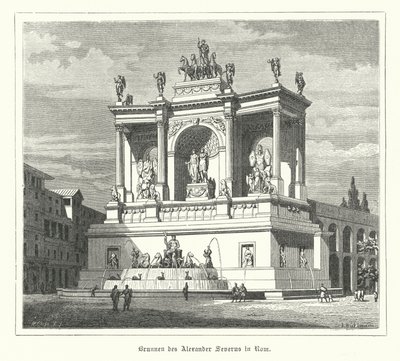 Fontana di Alessandro Severo, antica Roma da German School