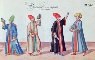 Quattro medici ebrei di Adrianopoli, Turchia, c.1600 da German School