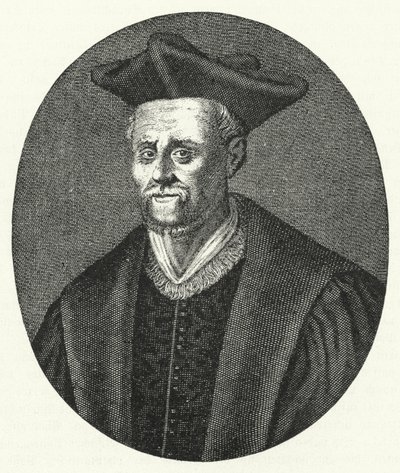 François Rabelais, scrittore francese (incisione) da German School