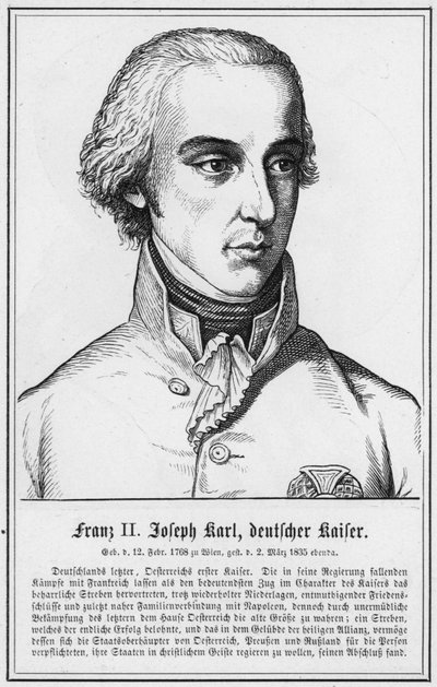 Francesco II Giuseppe Carlo, Imperatore Tedesco da German School