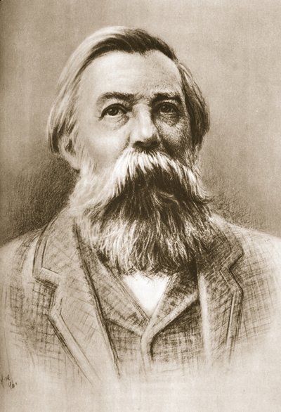 Frederick Engels (foto seppia) da German School