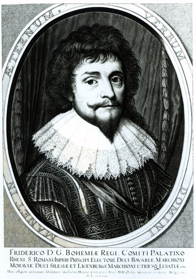 Federico V (1596-1632), Re di Boemia, Elettore Palatino del Reno, inciso da Willem Hondius, 1633 da German School