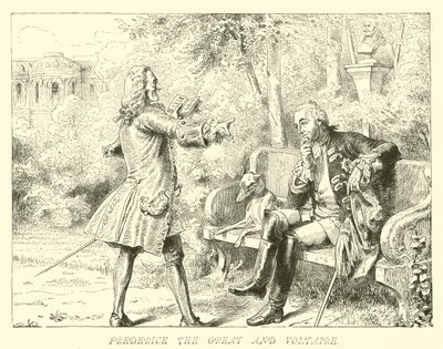 Federico il Grande e Voltaire da German School