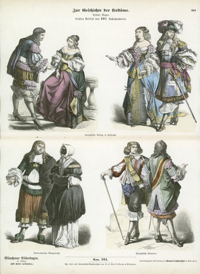 Costumi francesi e olandesi, inizio XVII secolo da German School