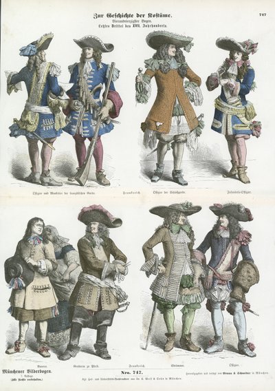 Costumi francesi, fine XVII secolo da German School
