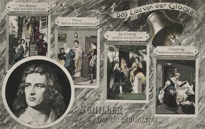 Friedrich Schiller (litografia a colori) da German School