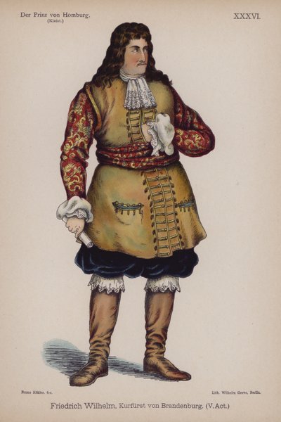 Friedrich Wilhelm, Duca di Brandeburgo, da Der Prinz von Homburg di Heinrich von Kleist da German School