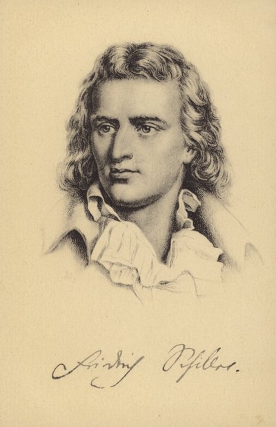 Friedrich von Schiller (1759-1805), poeta, filosofo, storico e drammaturgo tedesco (litografia) da German School