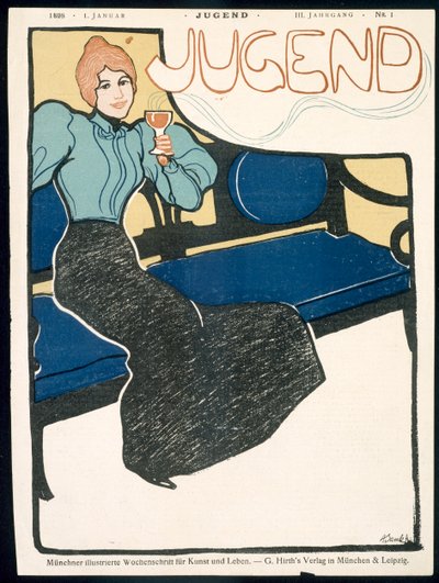 Copertina della rivista Jugend, gennaio 1898 da German School