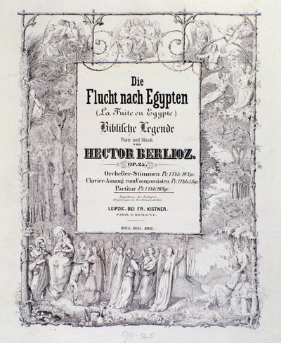 Frontespizio della partitura musicale dell