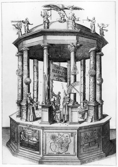 Frontespizio di The Rudolphine Tables compilato da Johannes Kepler, pubblicato nel 1627 da German School