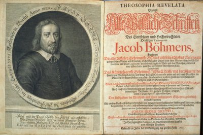 Frontespizio di Theosophia Revelata di Jacob Boehme, 1715 da German School