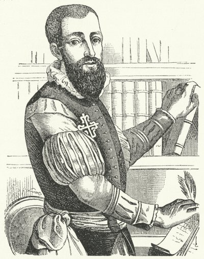 Garcilaso de la Vega, poeta e soldato spagnolo (incisione) da German School