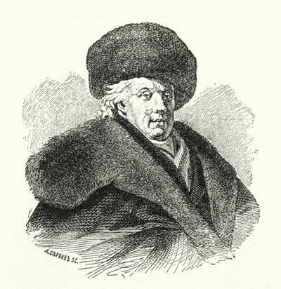 Gavrila Derzhavin, poeta russo (incisione) da German School