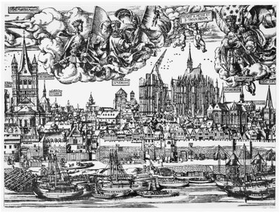 Vista generale di Colonia, 1531 da German School