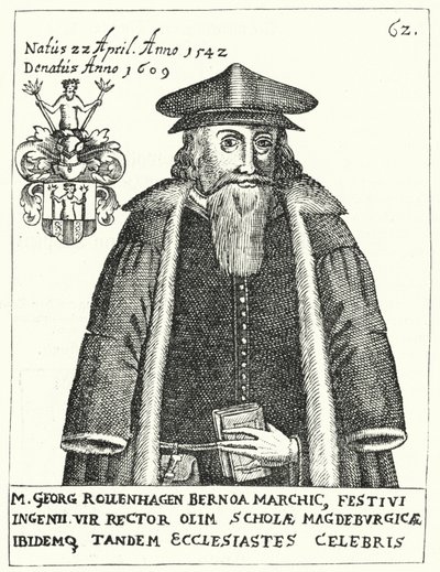 Georg Rollenhagen, drammaturgo tedesco (incisione) da German School