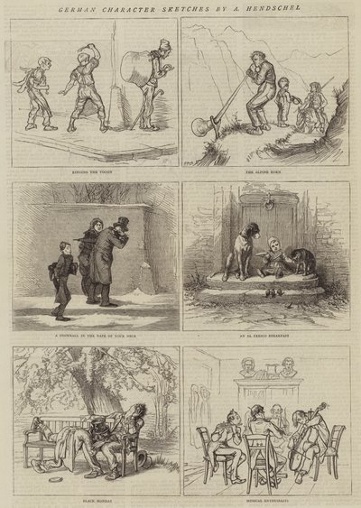 Schizzi di carattere tedesco (incisione) da German School
