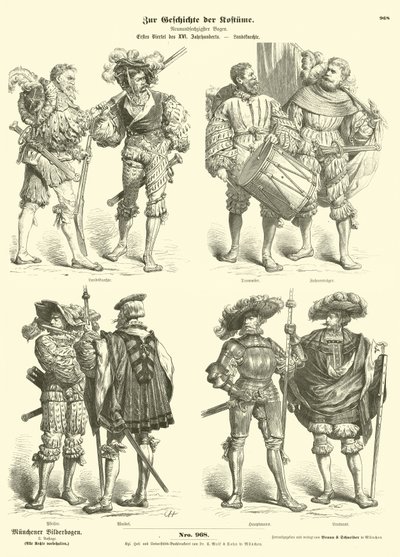 Landsknechte tedeschi, inizio XVI secolo da German School