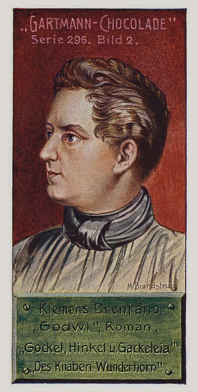 Romantici tedeschi: Klemens Brentano (litografia a colori) da German School