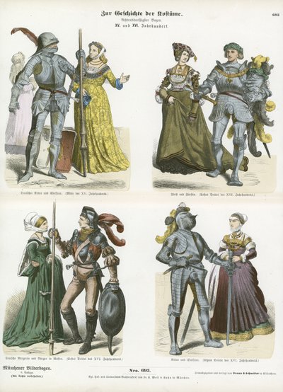 Armature e costumi tedeschi, XV e XVI secolo da German School