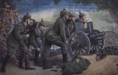 Artiglieria tedesca (litografia a colori) da German School