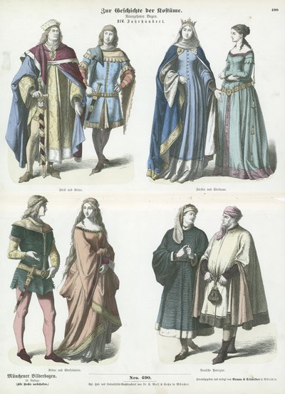 Costumi tedeschi, XIV secolo da German School