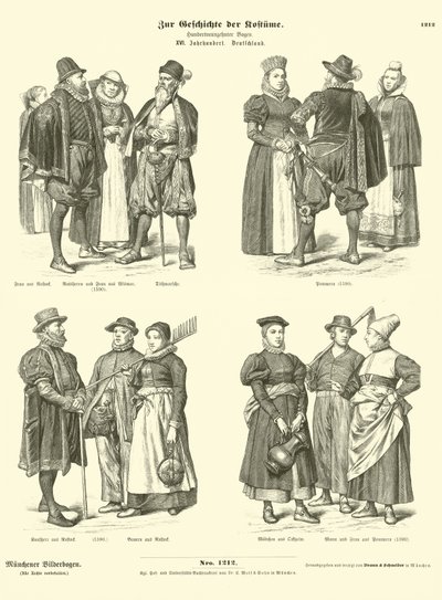 Costumi tedeschi, XVI secolo da German School