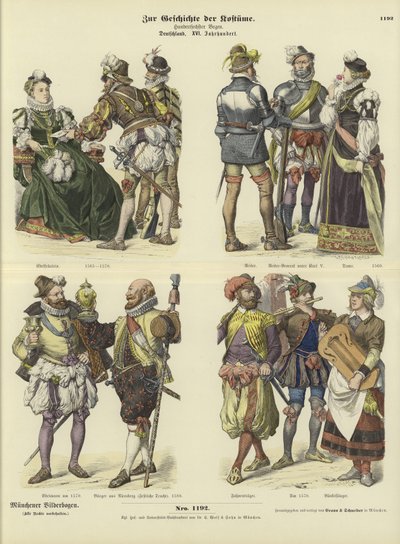 Costumi tedeschi, XVI secolo da German School