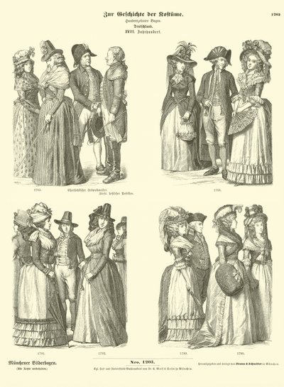 Costumi tedeschi, XVIII secolo da German School