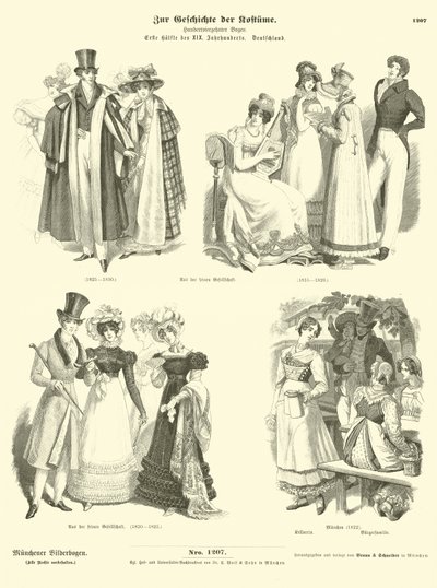 Costumi tedeschi, prima metà del XIX secolo da German School