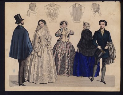 Tavola di moda tedesca, metà del XIX secolo da German School