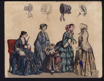 Tavola di moda tedesca, metà del XIX secolo da German School