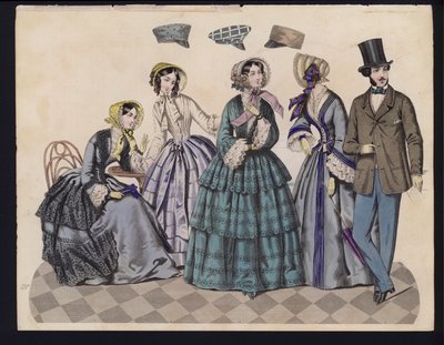 Tavola di moda tedesca, metà del XIX secolo da German School