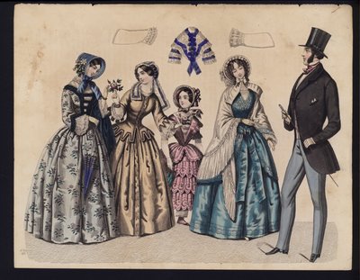 Tavola di moda tedesca, metà del XIX secolo da German School