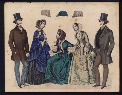 Tavola di moda tedesca, metà del XIX secolo da German School