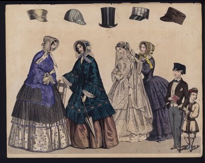 Tavola di moda tedesca, metà del XIX secolo da German School