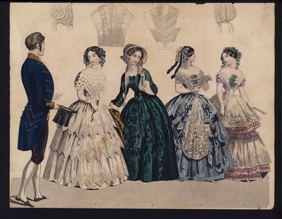 Tavola di moda tedesca, metà del XIX secolo da German School
