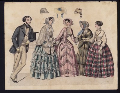 Tavola di moda tedesca, metà del XIX secolo da German School