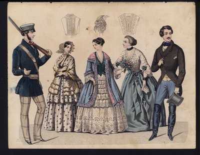 Tavola di moda tedesca, metà del XIX secolo da German School