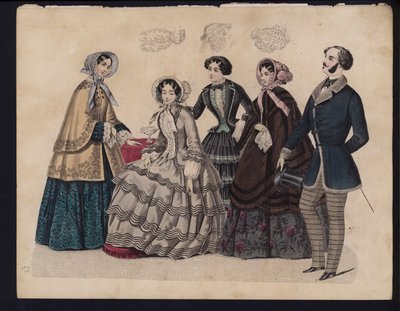 Tavola di moda tedesca, metà del XIX secolo da German School