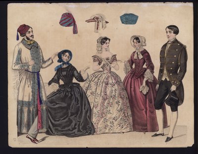 Tavola di moda tedesca, metà del XIX secolo da German School