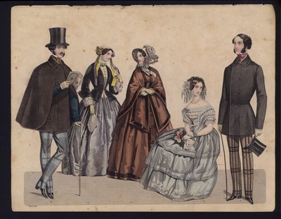 Tavola di moda tedesca, metà del XIX secolo da German School